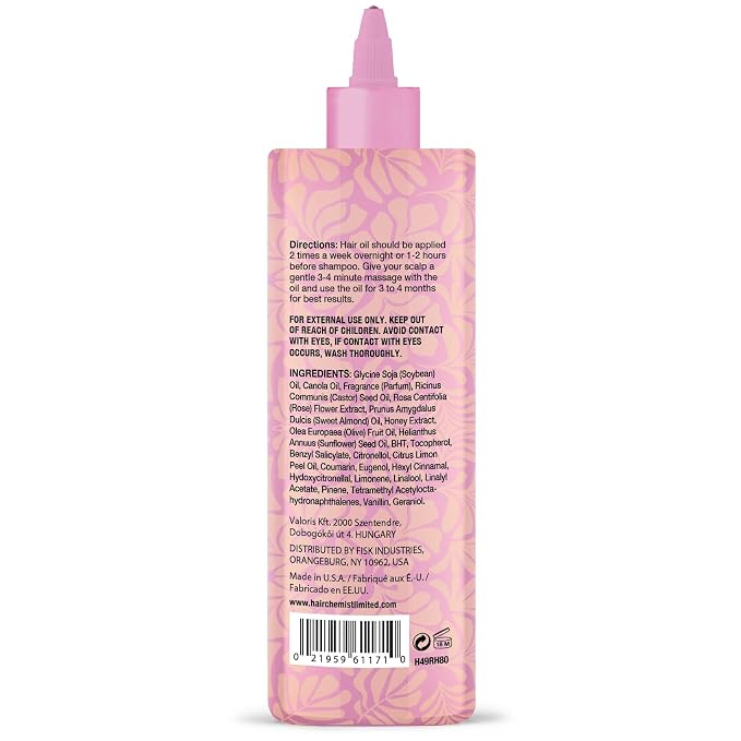 Hair Chemist Rose & Honey Hair Oil 8 oz