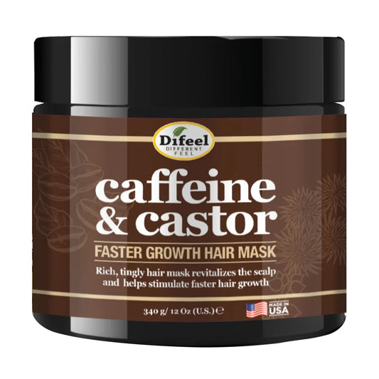 Difeel Hair Growth Caffeine and Castor Faster Growth Hair Mask 12Oz
