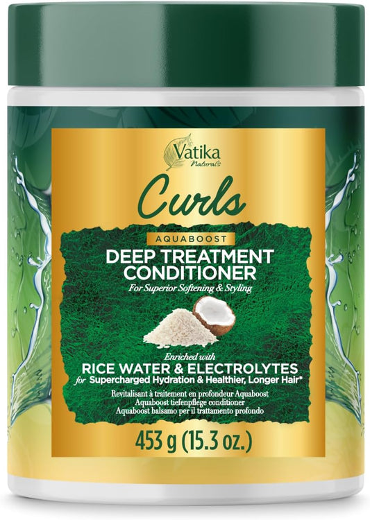 Vatika Naturals Curls AQUABOOST Deep Treatment Conditioner 15.3 oz | CC Hair & Beauty UK