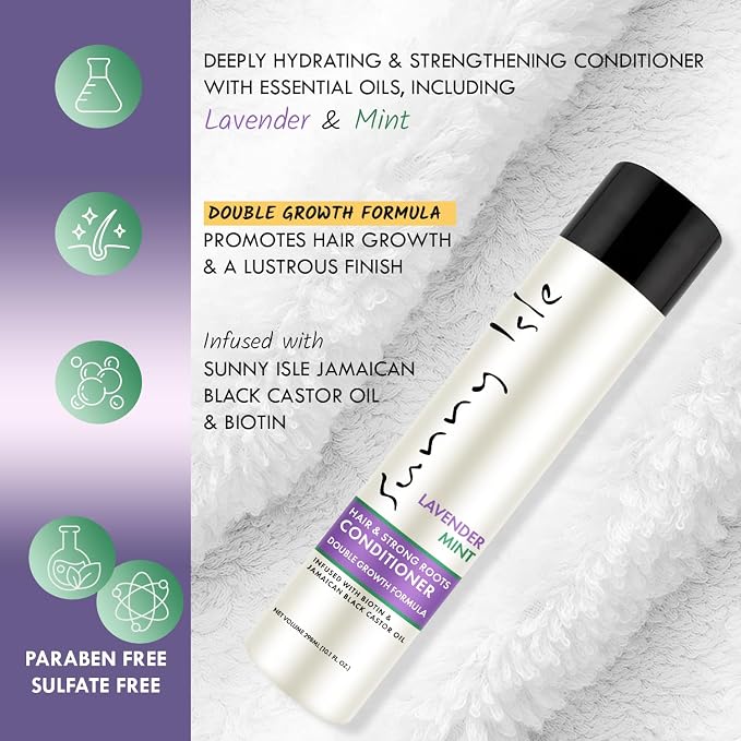 Sunny Isle Lavender Mint Hair and Strong Roots Conditioner 10.1oz