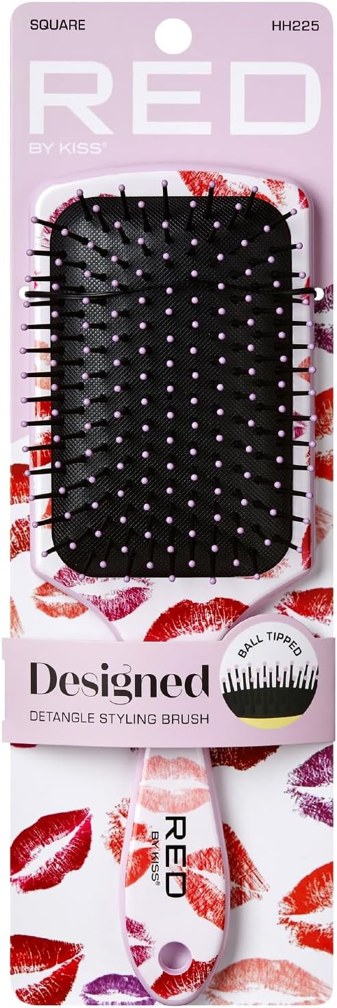 Red by Kiss Designed Brush, Easy Hair Detangling & Styling, Scalp Massage