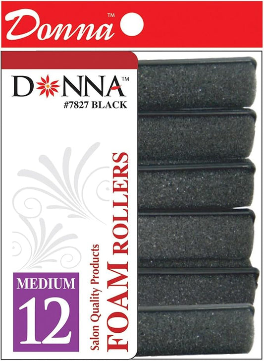 Donna Foam Rollers Medium 12Pcs