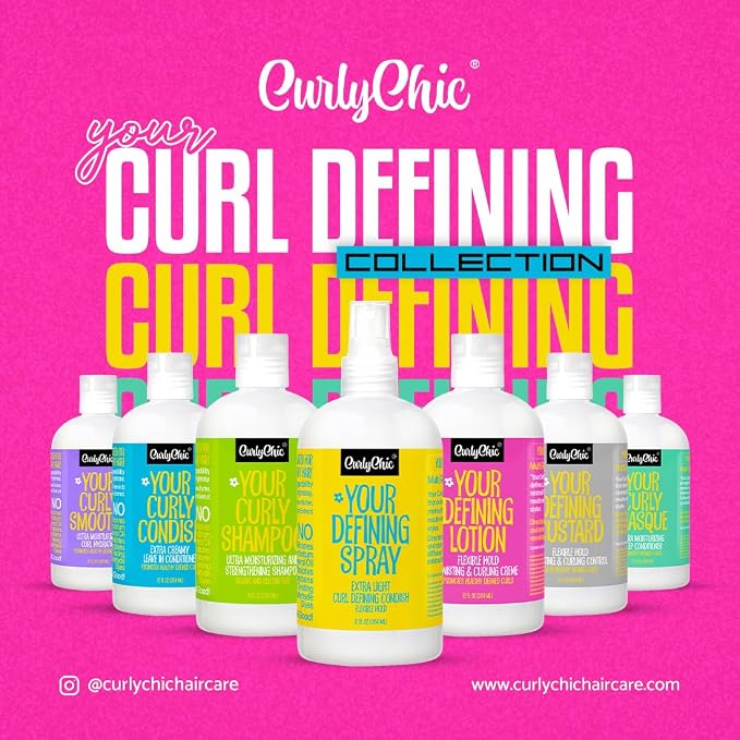 CurlyChic Your Defining Custard Curl Defining & Moisturizing Styling Cream 12 Oz