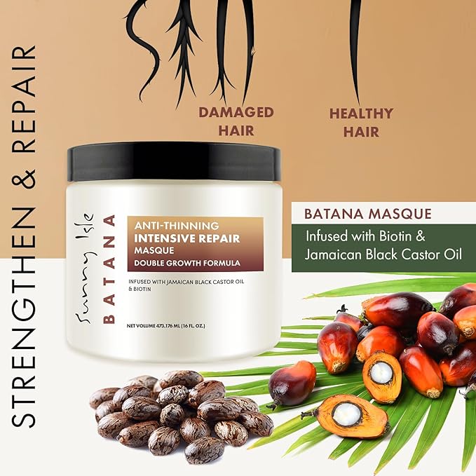 Sunny Isle Batana Anti-Thinning Intensive Repair Masque 16oz