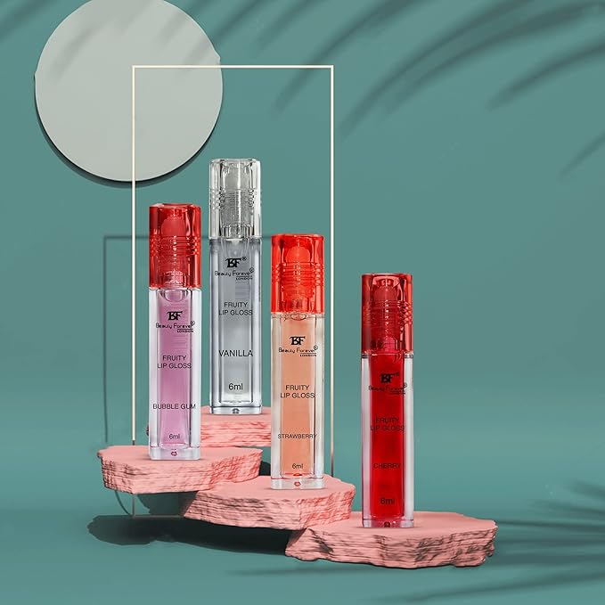 Beauty Forever Fruity Roll on Lip Gloss, Moisturising & Hydrating 4ml