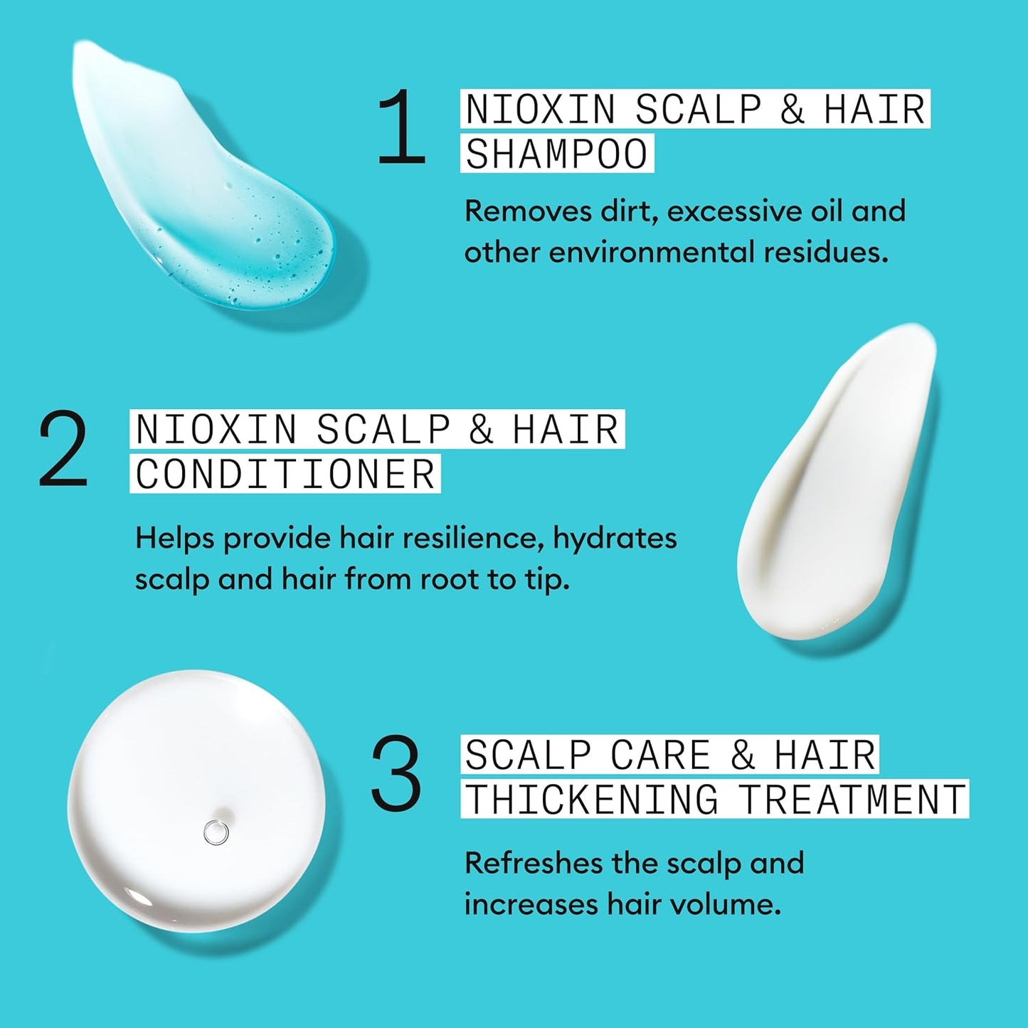 Nioxin System 3 - Hair Thickening System For Damaged Hair With Light Thinning Kit