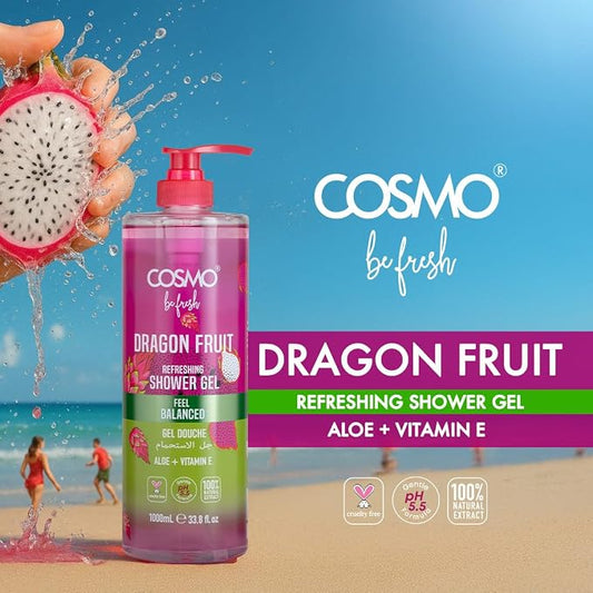 Cosmo Be Fresh Dragon Fruit Shower Gel with Aloe & Vitamin E 1000ml