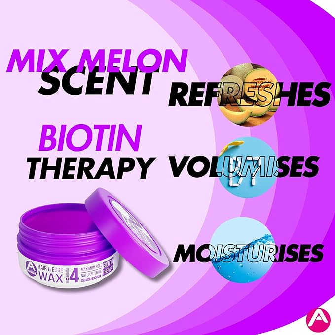 Allored Professional Biotin Therapy Hair Edge Styling Wax - Strong Hold Gummy Wax 150ml