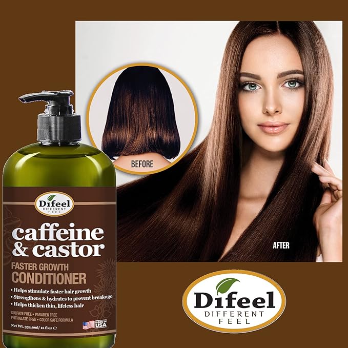 Difeel Caffeine & Castor Faster Growth Conditioner 355 ml