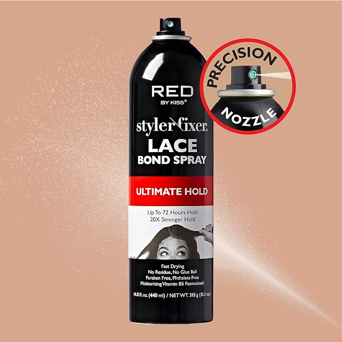 Red by Kiss Lace Bond Hold Spray Styler Fixer | CC Hair & Beauty UK