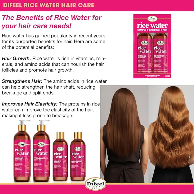 Difeel Rice Water Premium Hair Mask 12 oz
