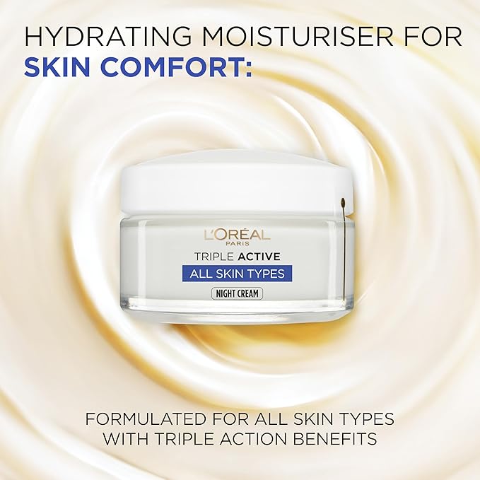L'Oréal Paris Triple Active Night 24H Hydrating Moisturiser Cream 50ml