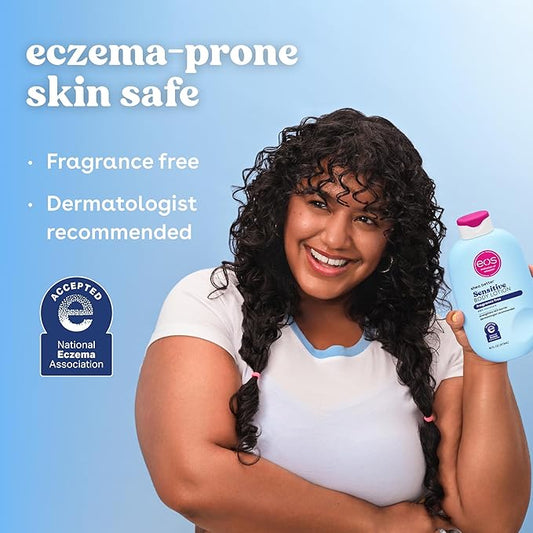 eos Shea Better Body Lotion Fragrance Free, 24-Hour Hydration Skin Care 16oz