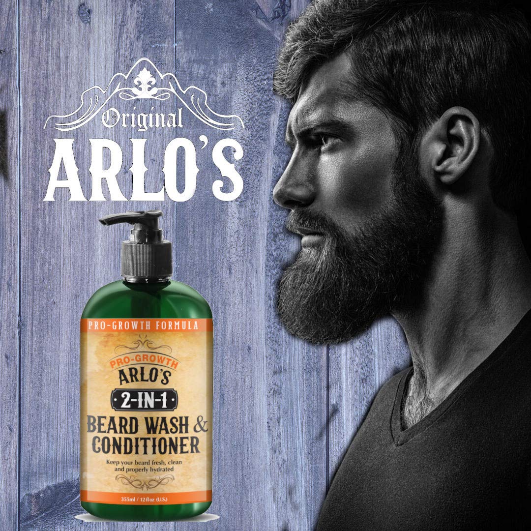 Arlo's 2-in-1 Pro-Growth Beard Wash and Conditioner 12 oz | CC Hair & Beauty UK