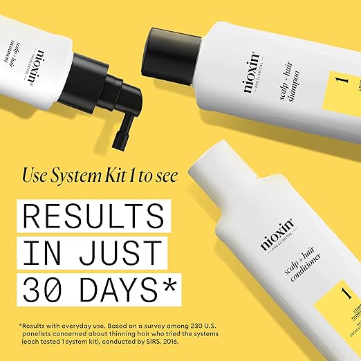 Nioxin System 1 - Hair Thickening System For Natural Hair With Light Thinning Conditioner