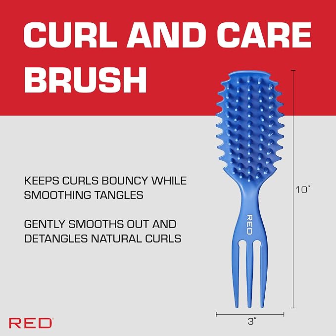 Red Curl & Care Detangling Brush