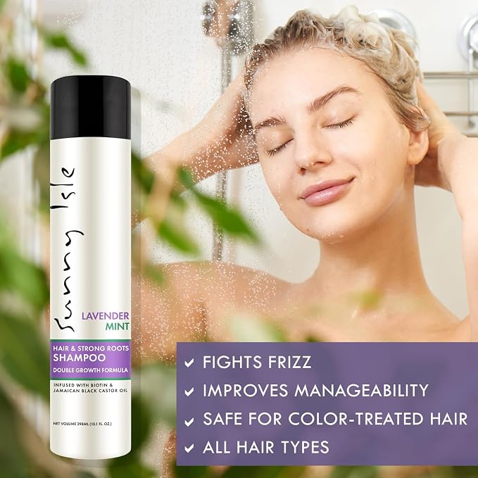 Sunny Isle Lavender Mint Hair and Strong Roots Shampoo 10.1oz