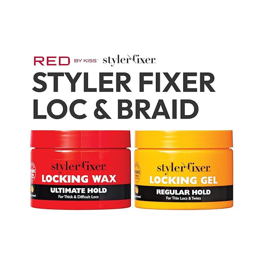 Red by Kiss Styler Fixer Reguler & Ultimate Hold Locking Gel 6oz