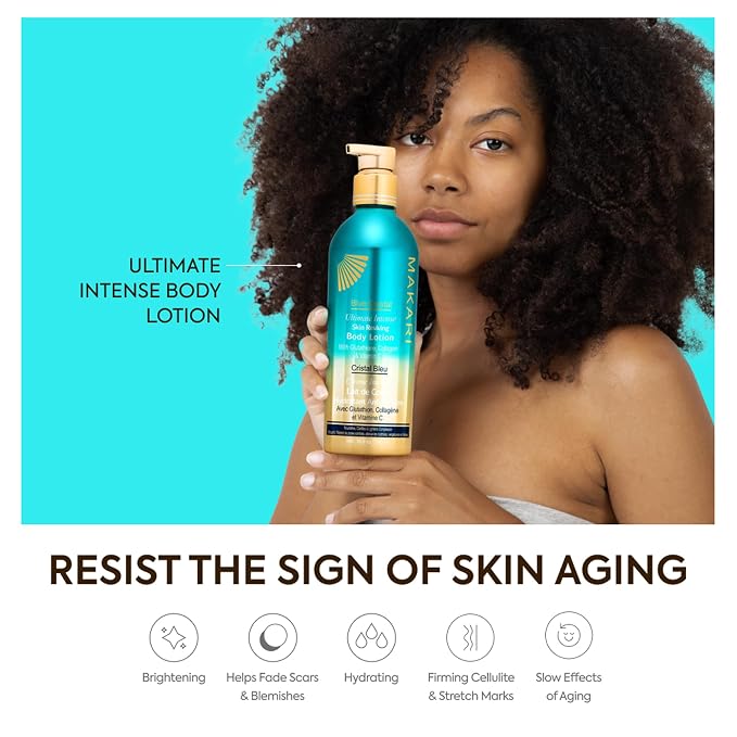 Makari Ultimate Intense Blue Crystal Skin Reviving Body Lotion 16.8 oz