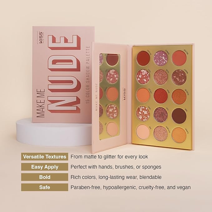 KISS NEW YORK Professional Shadow Palette - Make Me Nude