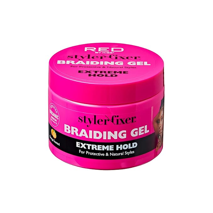 Red By Kiss Styler Fixer Braiding Gel 6oz Orange Scent