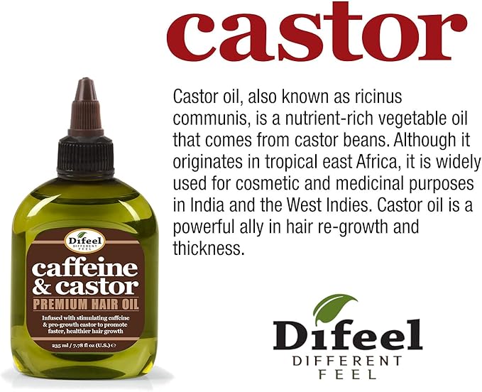 Difeel Caffeine & Castor Premium Hair Oil for Faster Hair Growth 235 ml