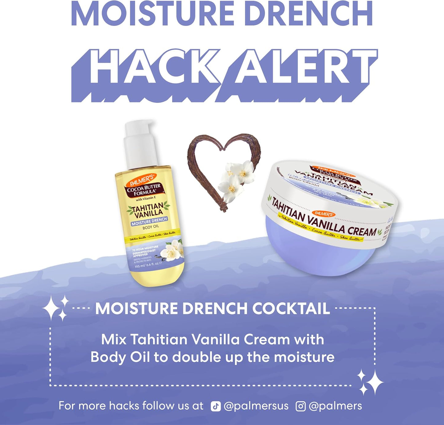 Palmers Cocoa Butter Formula Tahitian Vanilla Whipped Body Cream 8.8Oz