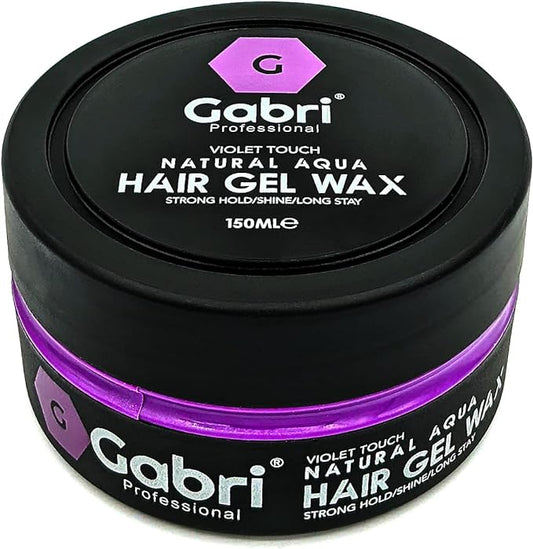 Gabri Professional Violet Touch Tropical Forest Fruits Scented Natural Aqua Gel Hair Wax β Strong Hold/Shine/Long Stay 150ml