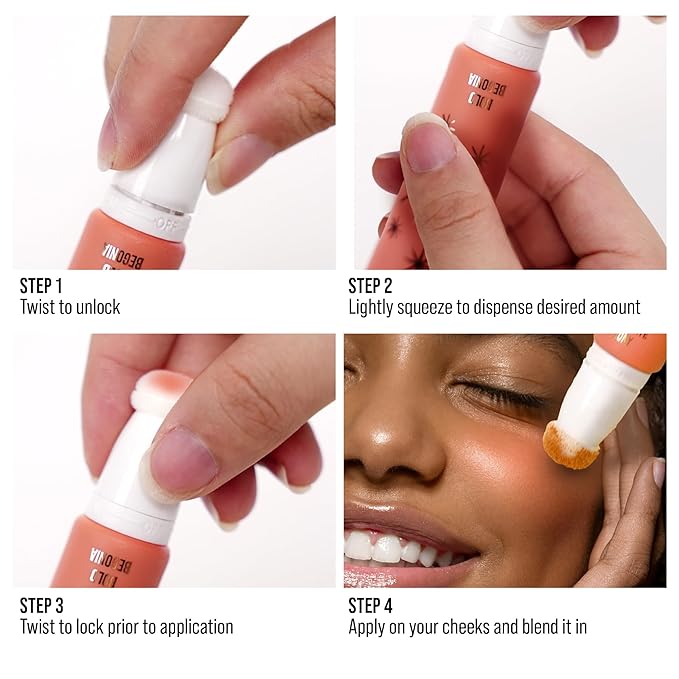 Kiss New York Pearl Liquid Blush High Pigment Glow for Cheek, Eye & Lip