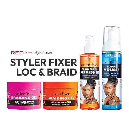 Red By Kiss Styler Fixer Braiding Gel 6oz Orange Scent