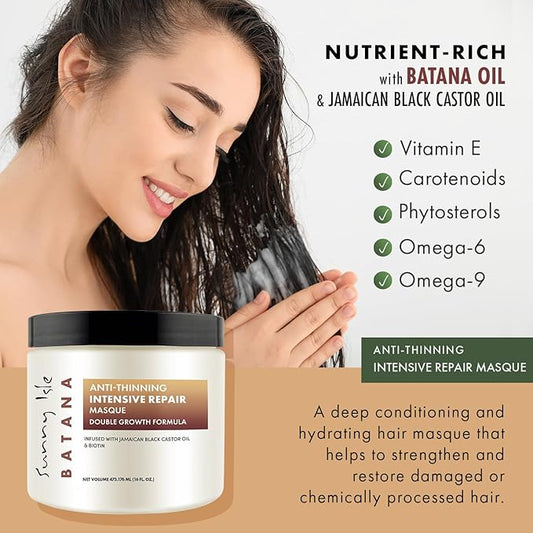 Sunny Isle Batana Anti-Thinning Intensive Repair Masque 16oz