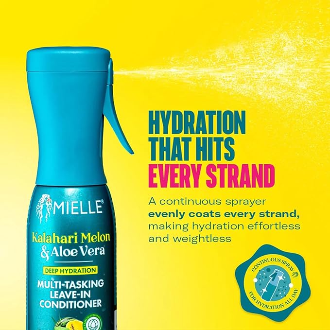 Mielle Kalahari Melon & Aloe Vera Deep Hydration Multi-Tasking Leave-In Conditioner 6.7oz