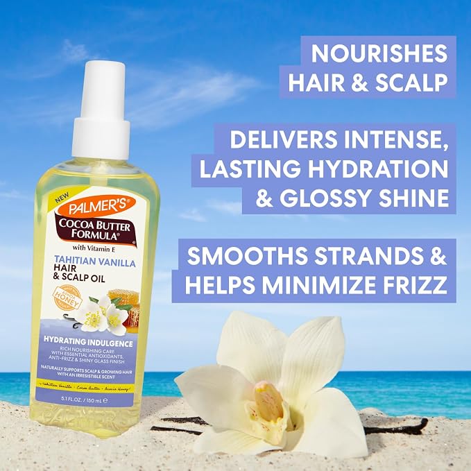 Palmer's Tahitian Vanilla Hair & Scalp Oil with Cocoa Butter 5.1 Fl Oz