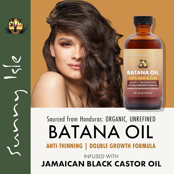 Sunny Isle Batana Oil Infused with Jamaican Black Castor Oil 4oz