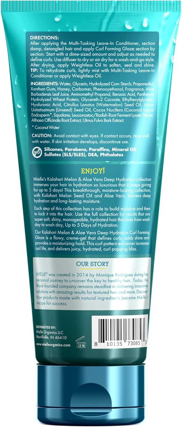 Mielle Kalahari Melon & Aloe Vera Deep Hydrating Curl Forming Glaze 7.5oz