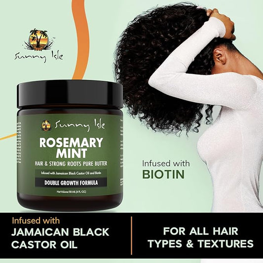Sunny Isle Rosemary Mint Hair and Strong Roots Butter 4oz | CC Hair & Beauty UK
