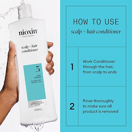 Nioxin System 3 Conditioner Hair Thickening System For Damaged Hair 1L