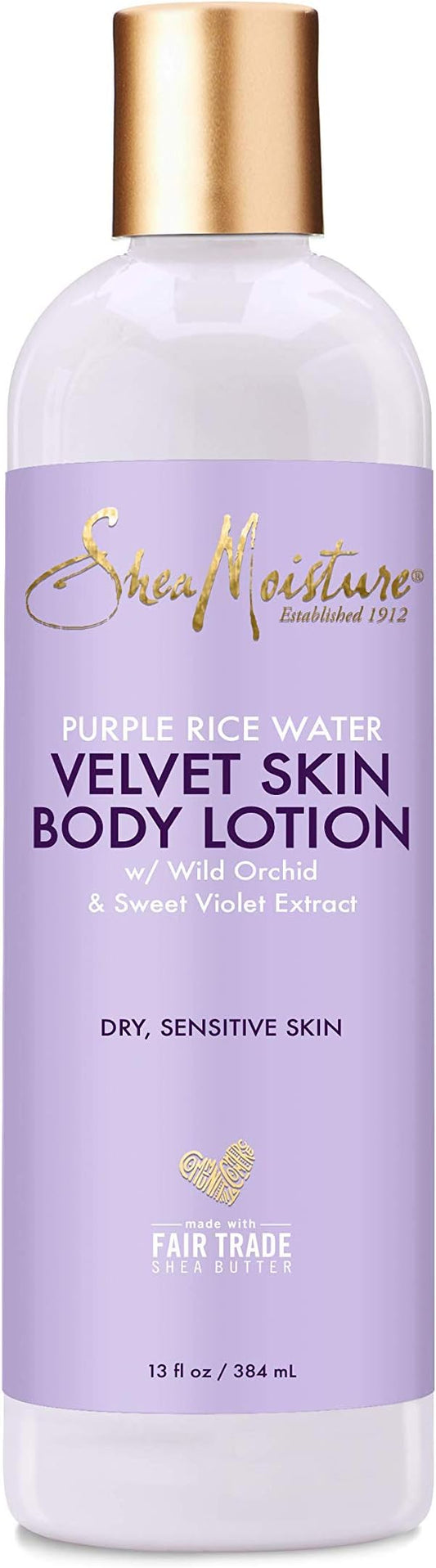 Shea Moisture Purple Rice Water Velvet Skin Body Lotion 13 Oz