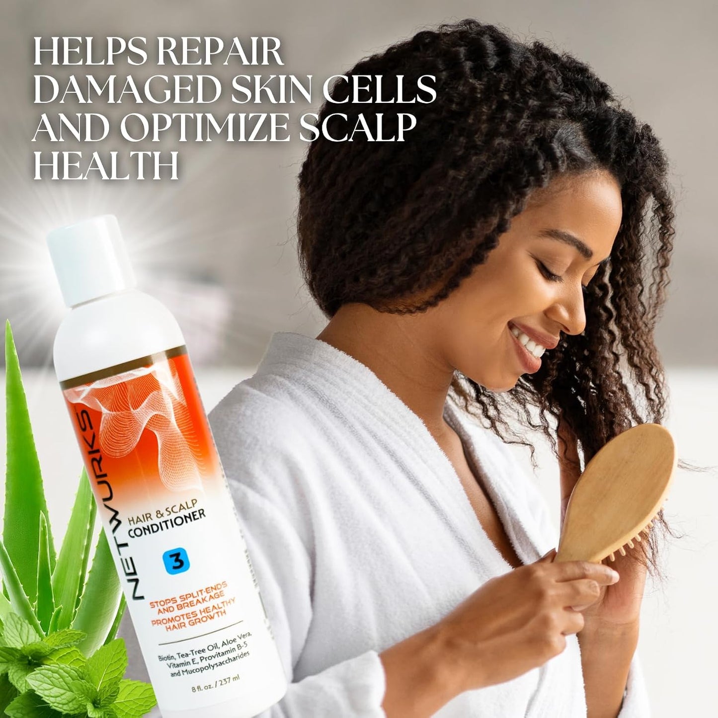 Netwurks Hair and Scalp Conditioner with Biotin and Aloe Vera 8Oz