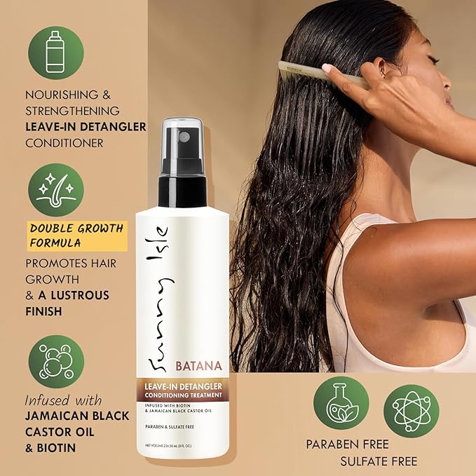 Sunny Isle Batana Leave-In Detangler Conditioner 8oz
