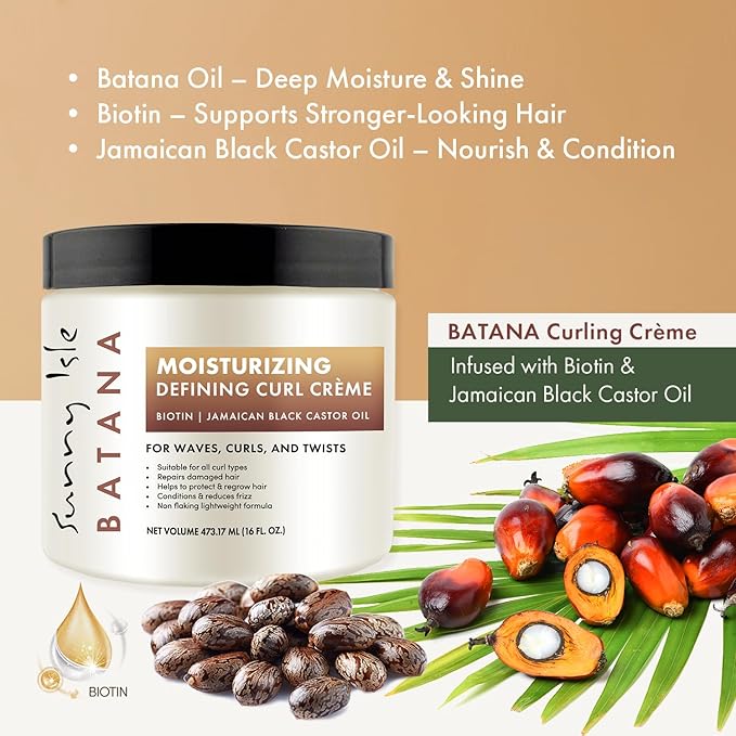 Sunny Isle Batana Moisturizing Curl Cream 16Oz