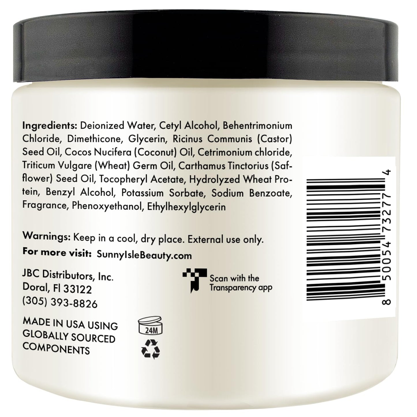 Sunny Isle Lavender Mint Hair & Strong Roots Intensive Repair Masque 16 oz