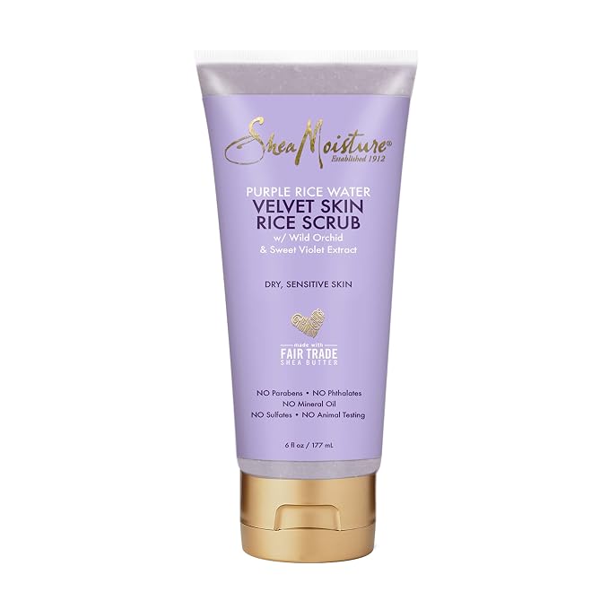 SheaMoisture Purple Rice Water Velvet Skin Rice Scrub Exfoliating Scrub 6oz