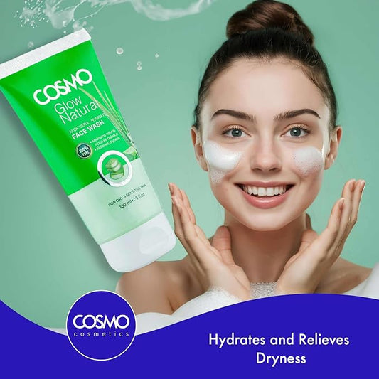 COSMO DESIGNS Glow Natural Aloe Vera Hydrate Face Wash 150ml