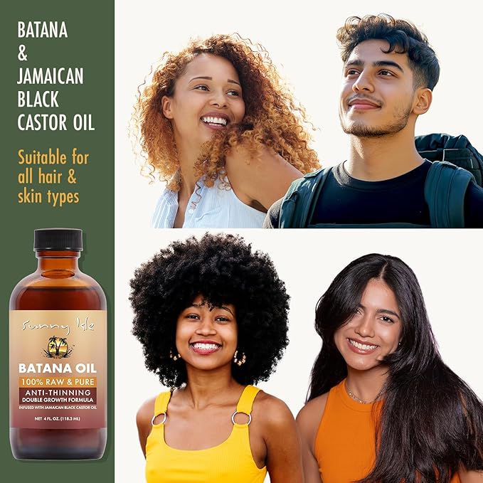 Sunny Isle Batana Oil Infused with Jamaican Black Castor Oil 4oz