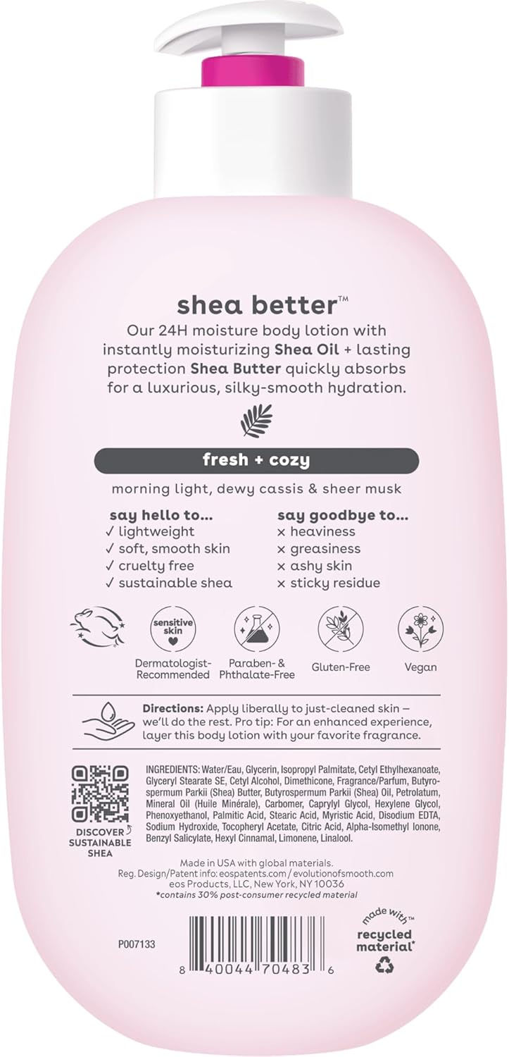 eos Shea Better Fresh & Cozy Body Lotion 24hr Moisture 16Oz