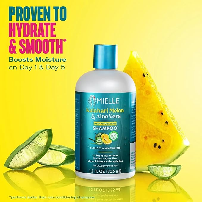 Mielle Kalahari Melon & Aloe Vera Deep Hydration Shampoo 12oz