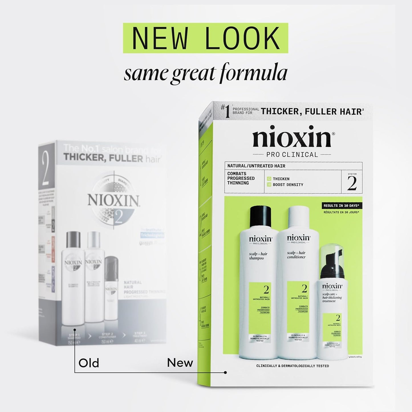 Nioxin System 2 - Hair Thickening System For Natural Hair With Progressed Thinning Kit