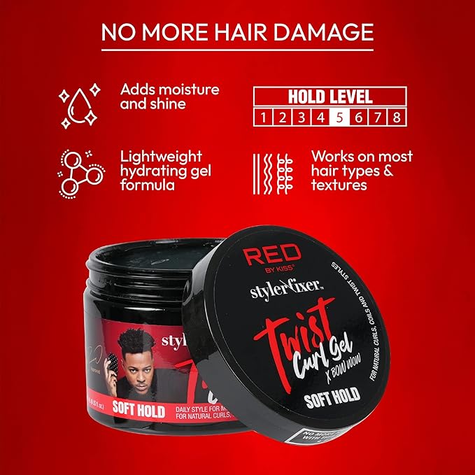 RED By Kiss X Bow Wow Styler Fixer Twist Curl Gel 6oz