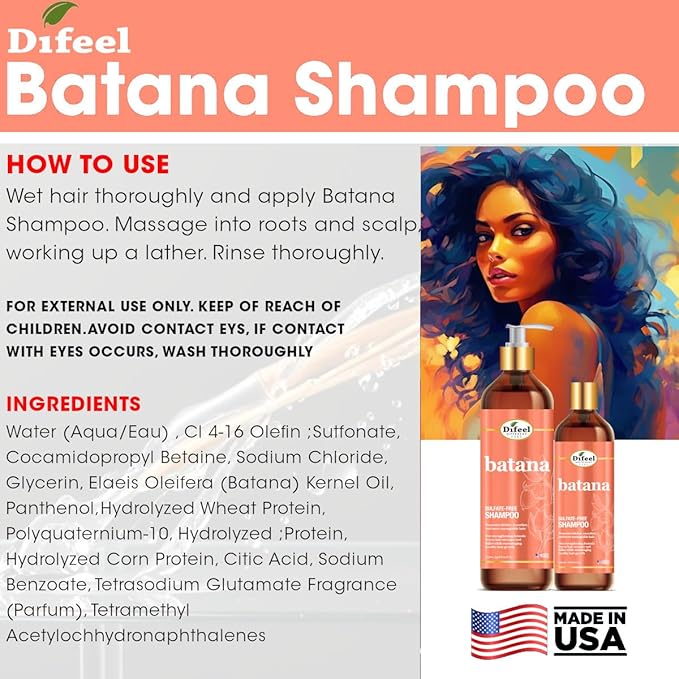 Difeel Batana Strengthening Sulfate Free Shampoo